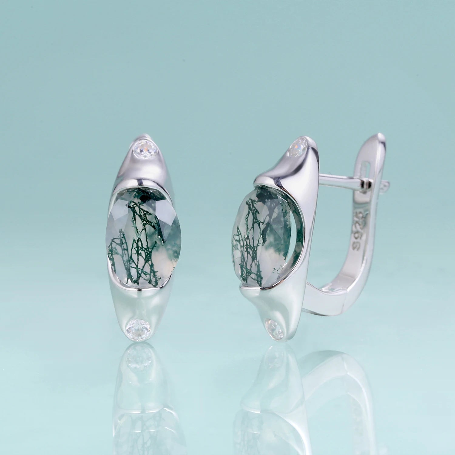 Boucles D'oreilles Créoles Vintage Gris Argent - Dormeuses En Acier Inoxydable, Neuf Avec étiquettes