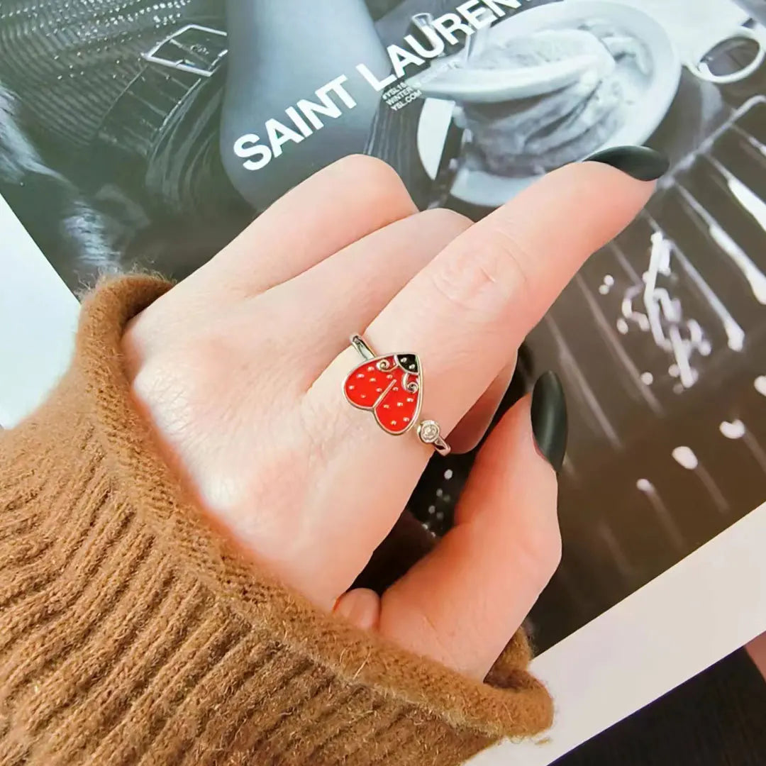 Anello Spinner Per Ragazze In Argento Sterling 925 Con Zampa | Gioiello Rotante Anti-Stress | Taglia 9 - 6