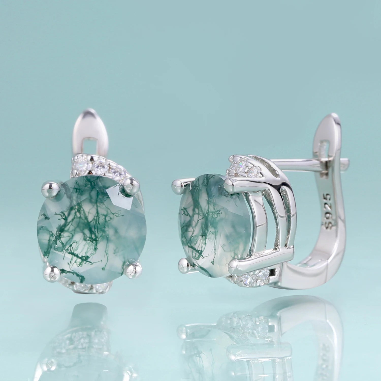 925 Argento Sterling Handmade Turchese Forma Rotonda