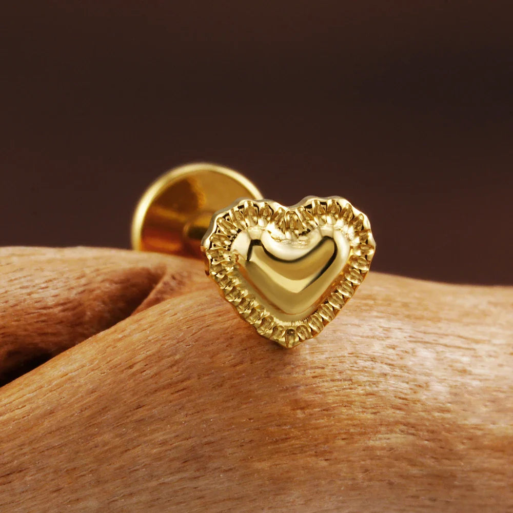 Medusa Tiny Nose Ring Piercing Heart Medusa Piercing In Gold And