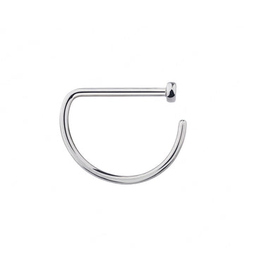 D shape nose ring 20 gauge nose ring titanium D shape nose stud 18 gauge