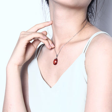 Zultanite necklace teardrop pendant minimalist color changing