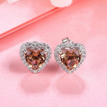Zultanite earrings heart shape color change