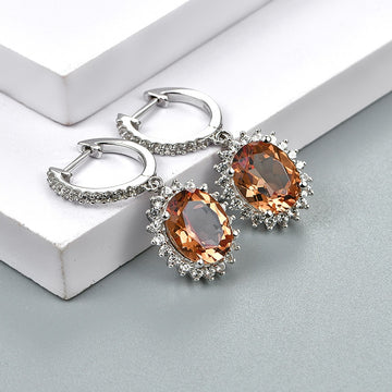 Zultanite gemstone earrings vintage style