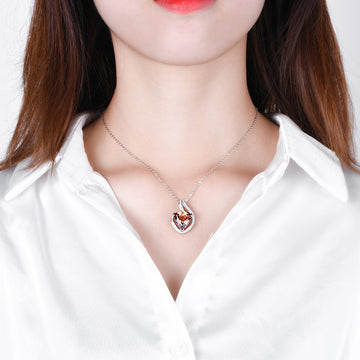 Zultanite necklace heart-shaped