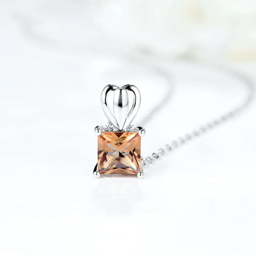 Zultanite necklace square pendant color changing