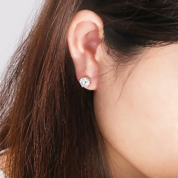Moissanite stud earrings minimalist and classic