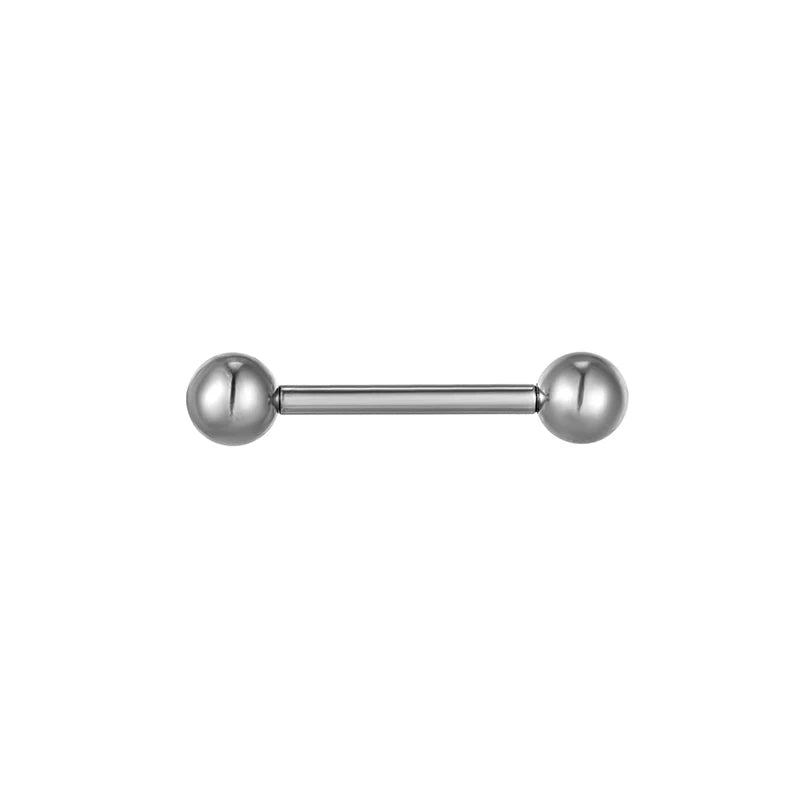 Barbell Piercing Capezzolo Industriale - Acciaio 316L Con Filettatura Esterna E Sfere - Foto 12