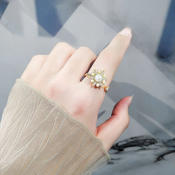 Pearl anxiety ring