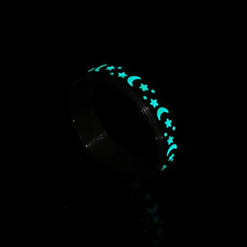 Luminous fidget ring for anxiety stainless steel
