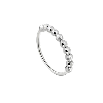 Sterling silver anxiety ring with beads