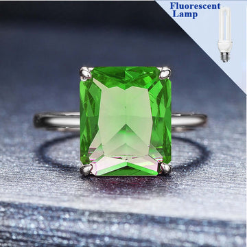 Zultanite ring emerald cut