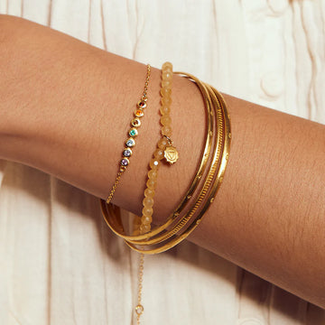 CHAKRA BRACELET WITH GOLD BEADS | Fresh Faces