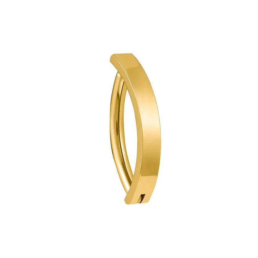 Titan-Bauchring, schlicht und minimalistisch, Gold und Silber