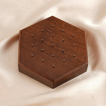 Stud earring organizer black walnut wood body jewelry display lip stud nose stud