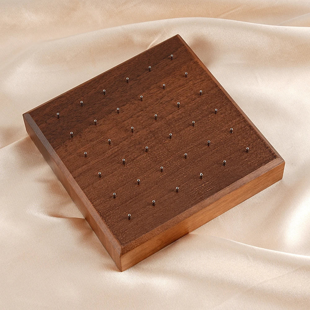 Stud earring stand made of black walnut wood nose stud lip stud display