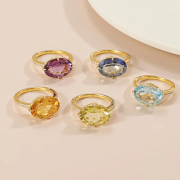 Anello pietra ovale grande Quarzo Citrino - Gioielleria Ferrari Massa Anello pietra ovale grande Quarzo Citrino - Gioielleria Ferrari Massa