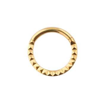 Gold nose ring 16 gauge made of titanium
