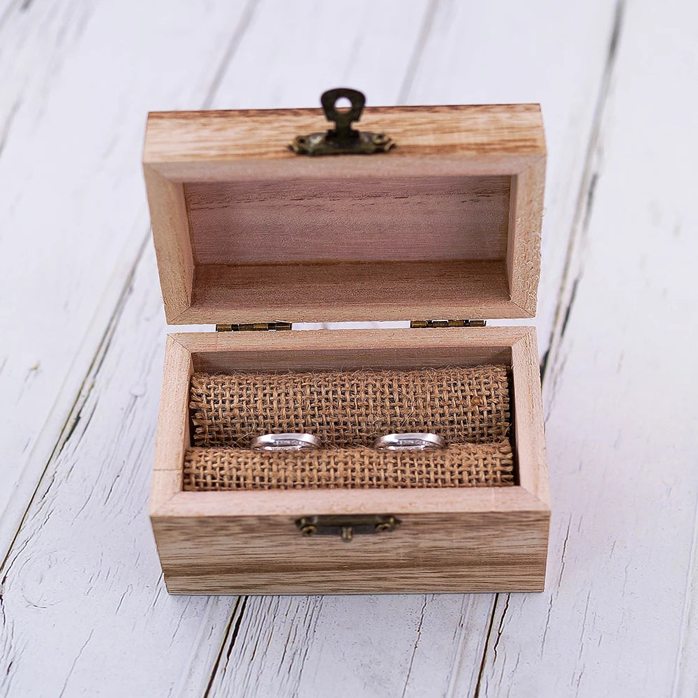 Scatola Porta Anelli A Cuore In Legno Di Noce - Cofanetto Con Chiusura Magnetica Per Proposta Di Matrimonio, Fidanzamento E Anniversario