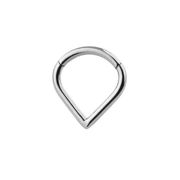 Triangle septum ring 16g titanium nose ring black, gold and silver
