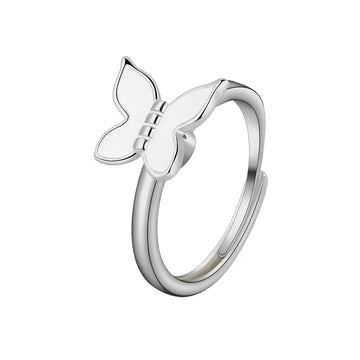 Butterfly spinner ring sterling silver anxiety ring for women for daughter