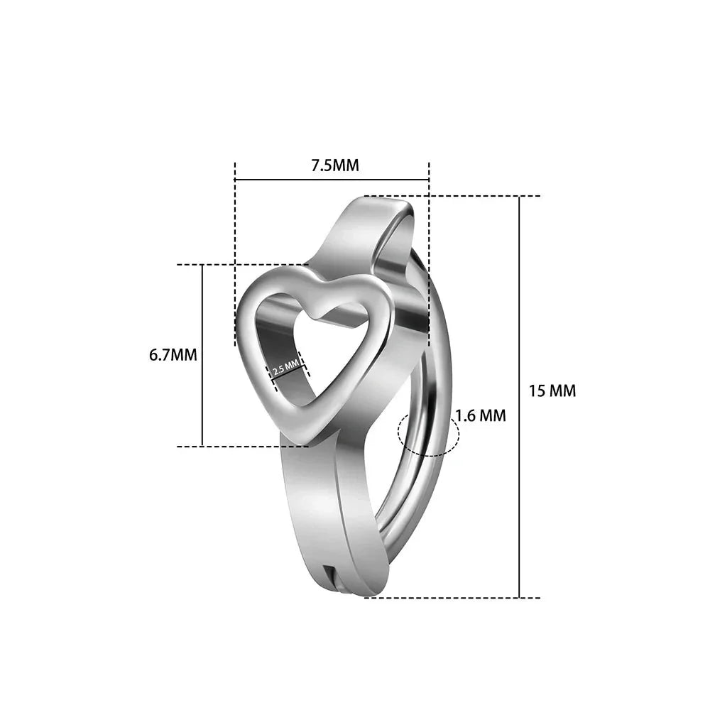 Sublime piercing pour le nombril avec coeur orné de pierre Sublime piercing pour le nombril avec coeur orné de pierre