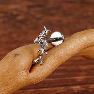 Koi fish stud søte nese studs titanium 16G labret stud ørering