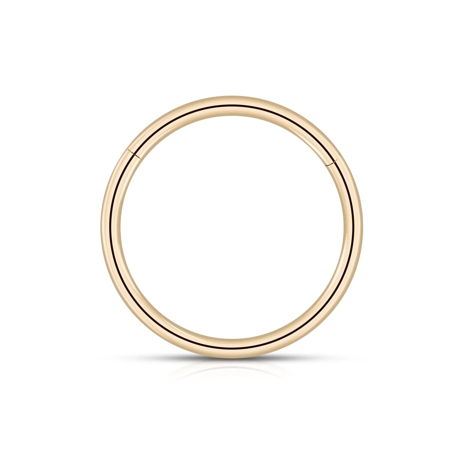 18K gold nose ring nose clicker ring solid gold septum ring lip ring ear piercing 16G 18G 20G Ashley Piercing Jewelry