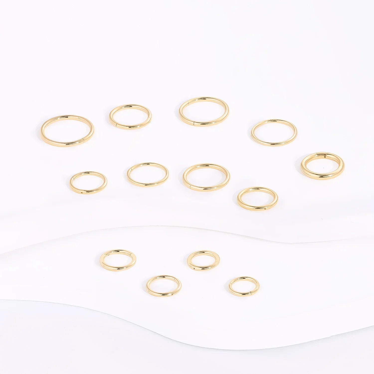 14K gold nose ring hoop seamless ring lip ring hoop earring septum ring 16G Ashley Piercing Jewelry