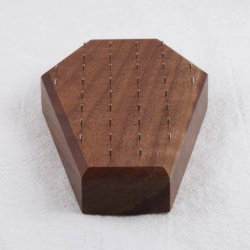 Nose stud holder  in a coffin shape black walnut wood ear stud lip stud organizer unique and cute