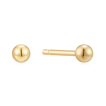 Brincos de bola de ouro 14K minúsculos e pequenos brincos de cartilagem de concha tragus em hélice de ouro maciço