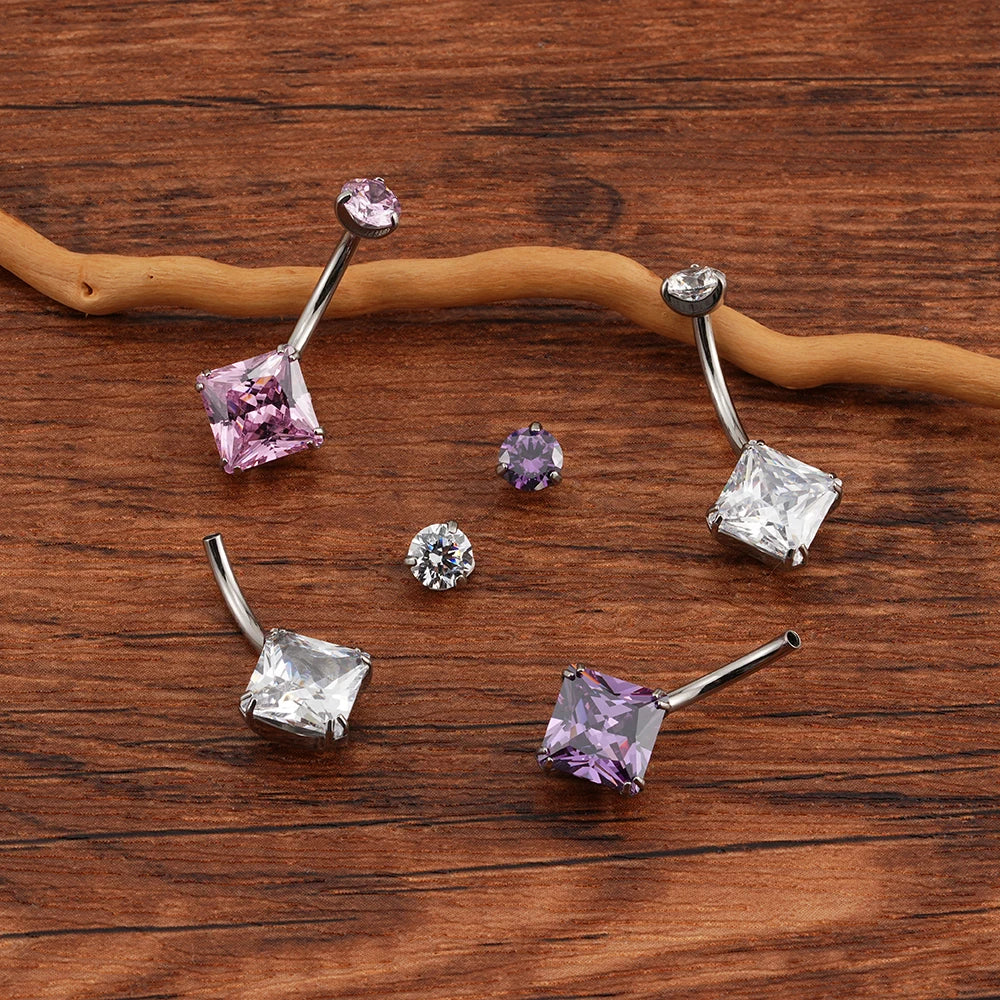 Set 9 Anelli Per Ombelico Diamday | Acciaio Inossidabile, Design Farfalla, Cuore E CZ - Foto 8