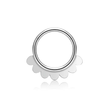 Pequeño daith piercing anillo daith de plata y oro aro de tabique de titanio 16G