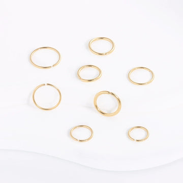 14K gold nose ring hoop seamless ring lip ring hoop earring septum ring 16G Ashley Piercing Jewelry