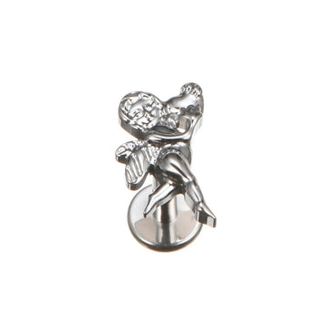 Angel stud earring nose stud cute and unique piercing stud titanium piercing jewelry