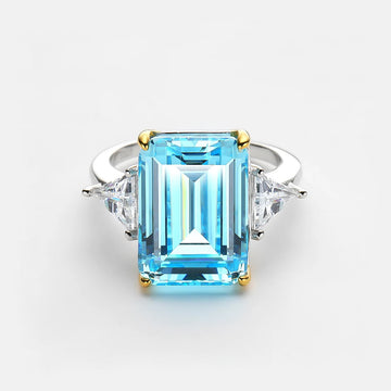 Princess Diana aquamarine ring replica aquamarine cocktail ring sterling silver