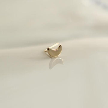 14K gold moon nose stud L shaped Rosery Poetry