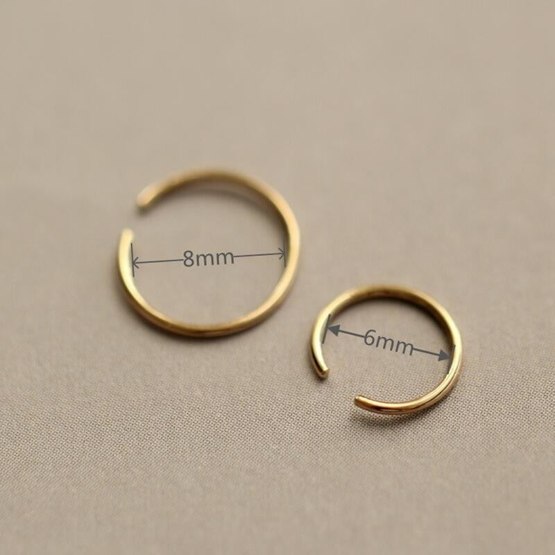 14K gold nose ring simple and minimalist Rosery Poetry