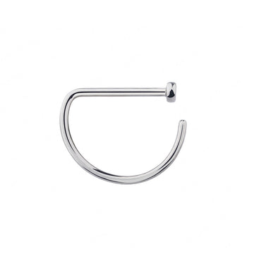 D shape nose ring 20 gauge nose ring titanium D shape nose stud 18 gauge Rosery Poetry