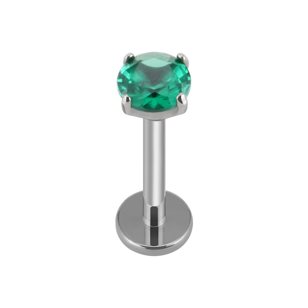 Labret nose stud pink green blue 16G titanium Rosery Poetry