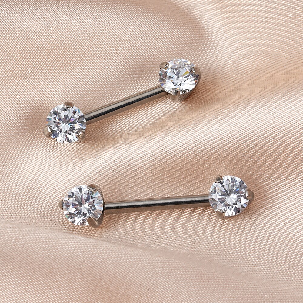 Cute nipple ring colorful and fun 14G implant grade titanium 1 piece Ashley Piercing Jewelry