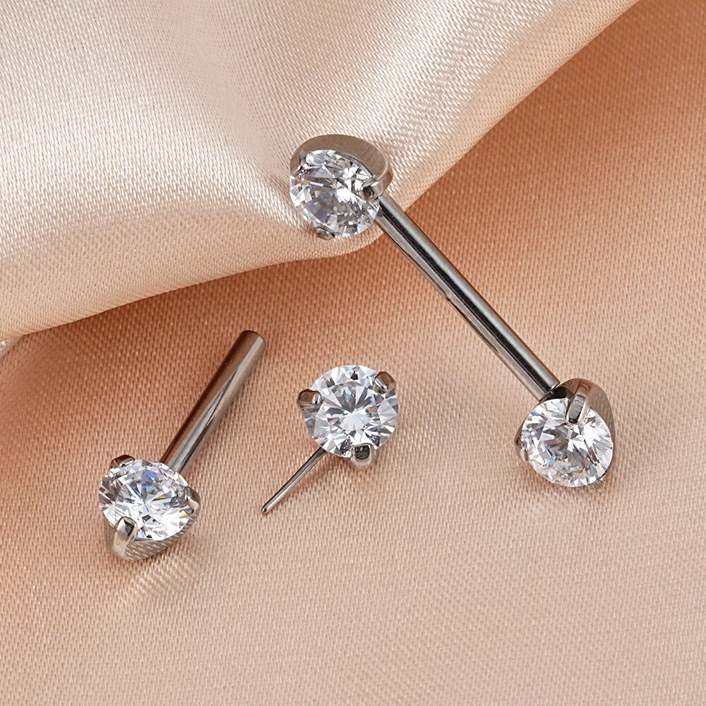 Cute nipple ring colorful and fun 14G implant grade titanium 1 piece Ashley Piercing Jewelry
