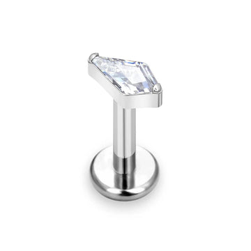 Piercing ashley de diamante con piedra en forma de cometa piercing ashley transparente piercing de labio de titanio