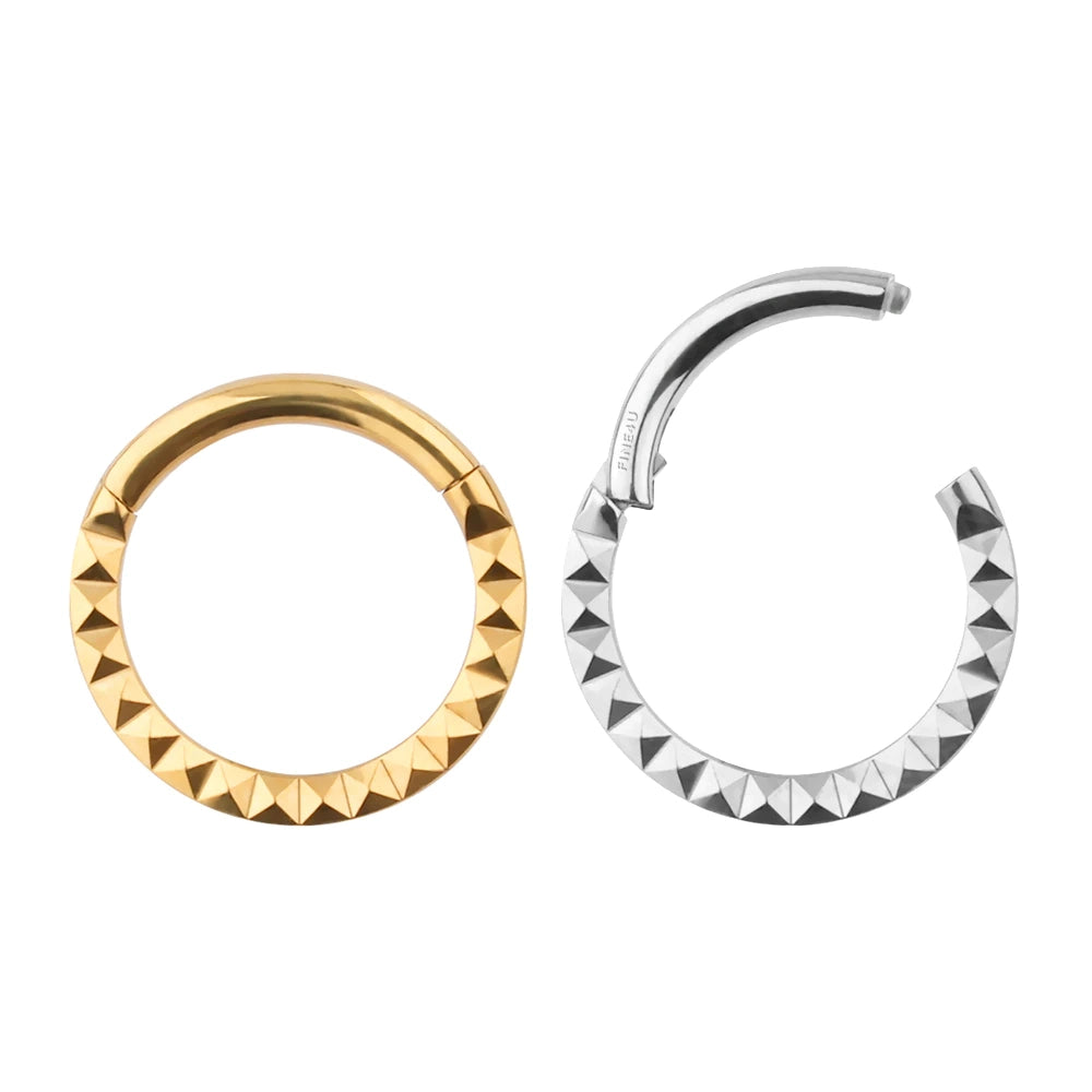 Gold nose ring 16 gauge made of titanium Rosery Poetry