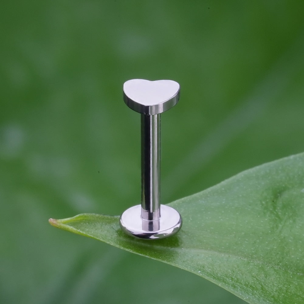 Heart helix piercing minimalist stud implant-grade titanium Ashley Piercing Jewelry