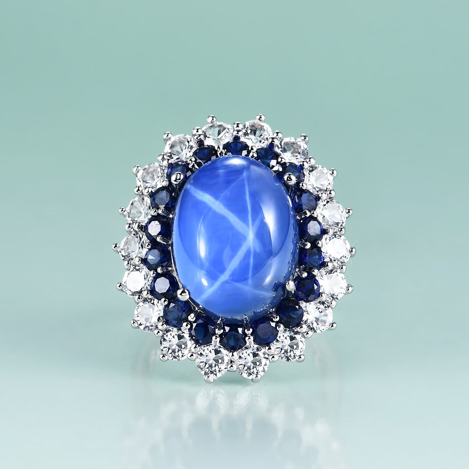 Kate Middleton engagement ring with blue star sapphire Rosery Poetry