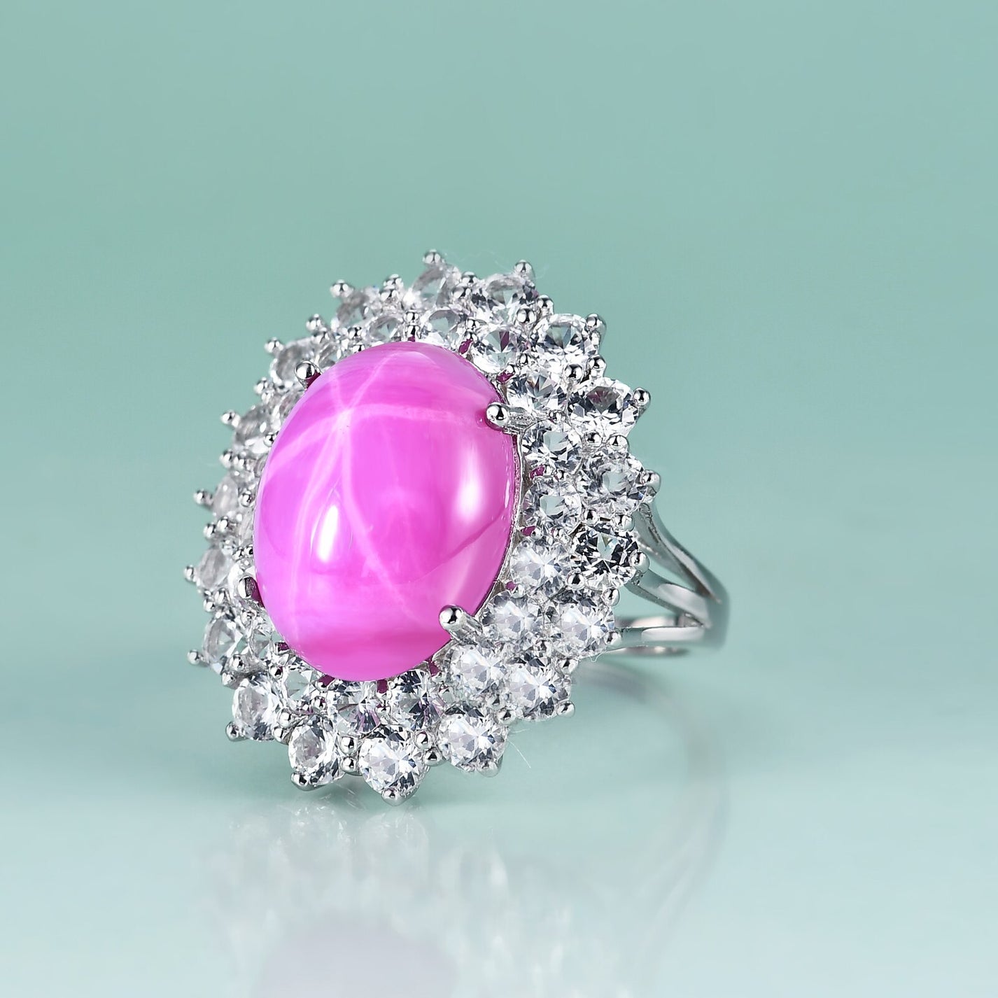 Art deco ruby ring Princess Diana ring replica