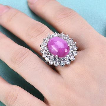 Anello con rubino art deco Replica dell'anello della principessa Diana