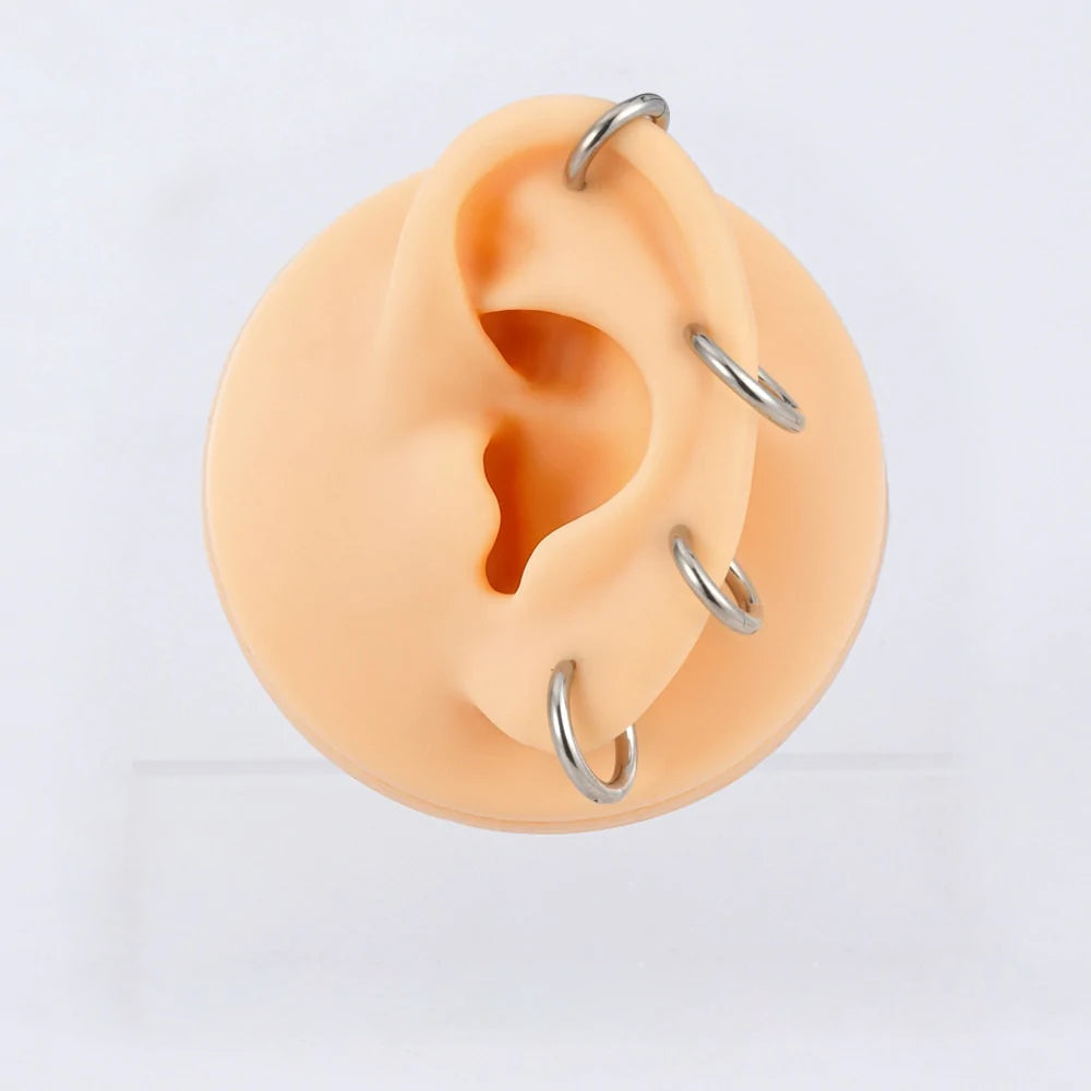Minimal Spiral Huggie Hoop Earrings Crystal Cartilage Helix Piercing –  Impuria Ear Piercing Jewelry