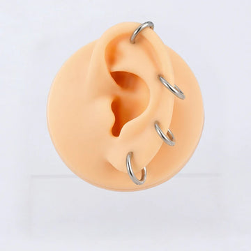 Anel piercing Helix minimalista huggie hoops titânio grau implante 2 peças